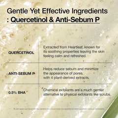 Heartleaf Quercetinol Pore Deep Cleansing Foam, Facial Cleanser, for Double Cleansing, BHA, Hyaluronic Acid, Glycerin, Face Wash, Korean Skincare (150Ml/5.07 Fl.Oz.)