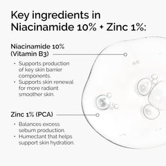 The Ordinary Niacinamide 10% + Zinc 1%, Brightening & Smoothing Serum for Blemish-Prone Skin, 30Ml