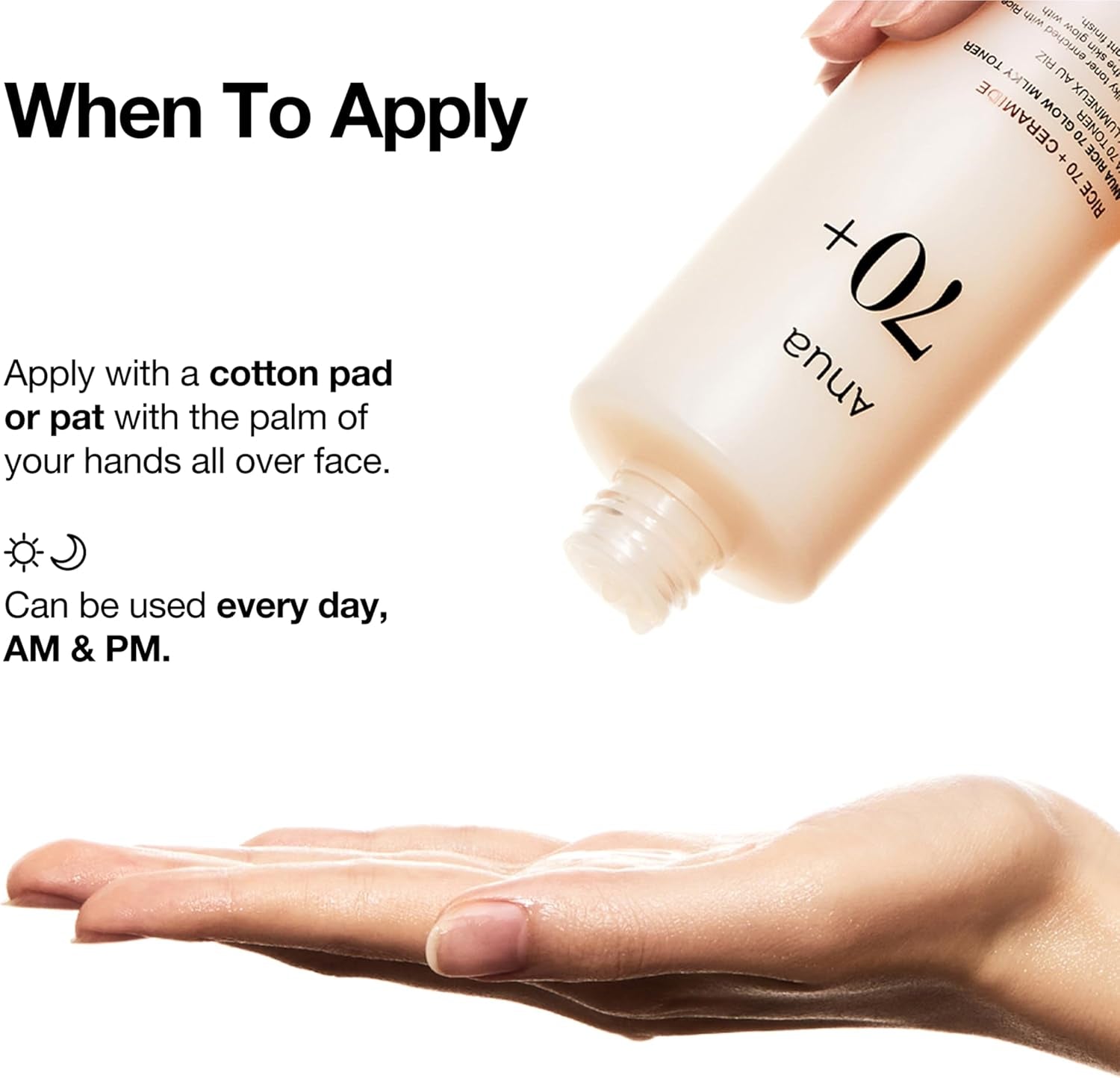 Rice 70 Glow Milky Toner, for Glass Skin, Rice Water, Niacinamide, Ceramides, Panthenol, Non Comedogenic, Fungal Acne Safe, Korean Skin Care, 250Ml/8.45Fl.Oz.