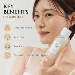Glow Replenishing Rice Milk Toner Deep Hydration and Oil Control with Rice Extract Hydrating Korean Milky Toner for All Skin Types, 150Ml
