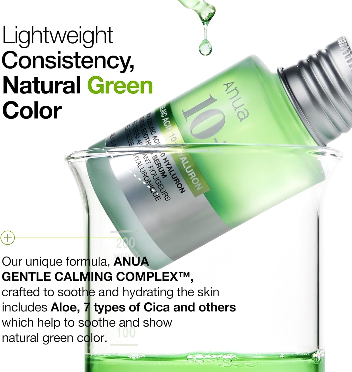Azelaic Acid 10 Hyaluron Redness Soothing Serum, Facial Serum for Sensitive Skin, Hyaluronic Acid, Niacinamide, Spot Care, Natural Color, Vegan, Korean Skincare (30Ml/ 1.01 Fl Oz.)
