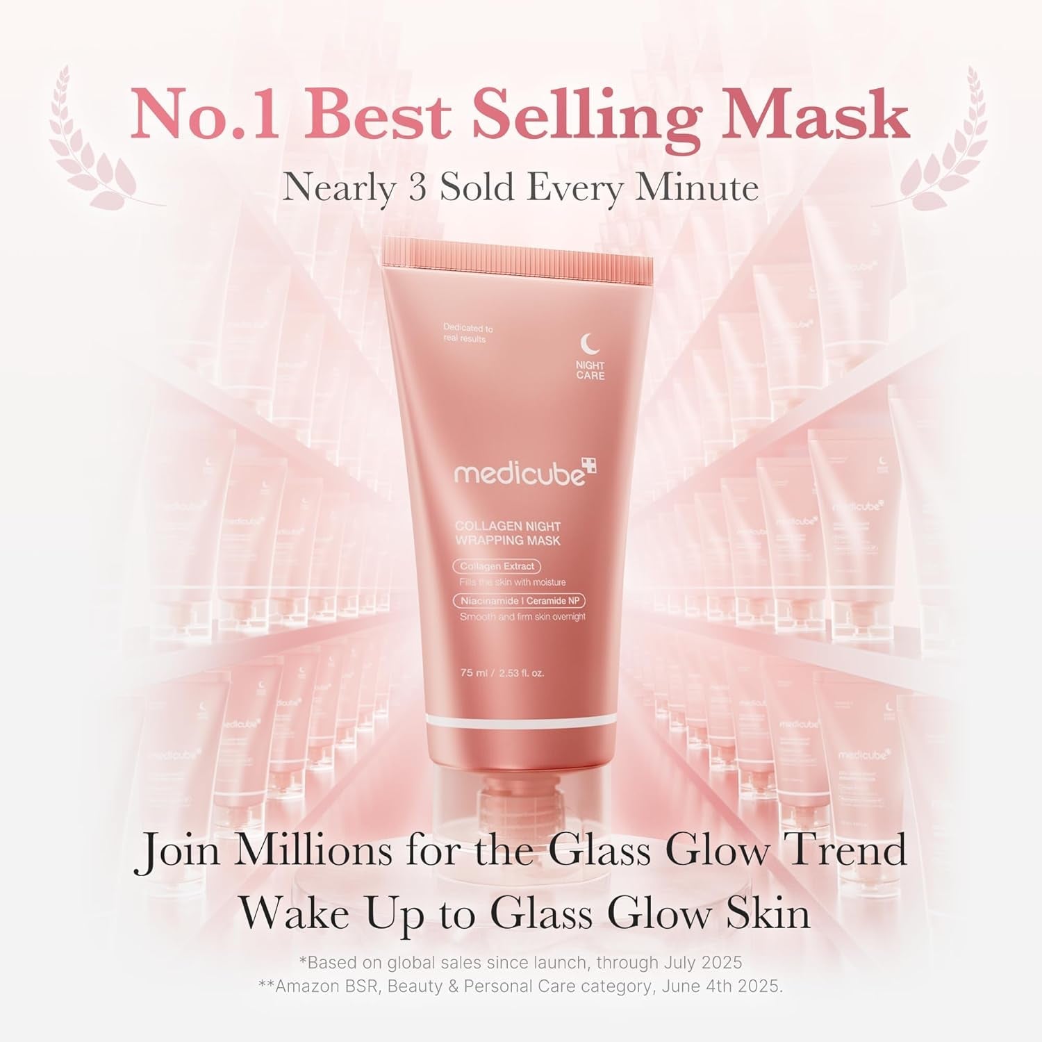 Collagen Night Wrapping Cream | Overnight Sleeping Mask to Protect Skin Elasticity with Collagen | Skin Elasticity Visible Improved | Korean Skincare 2.53 Fl.Oz (75Ml)