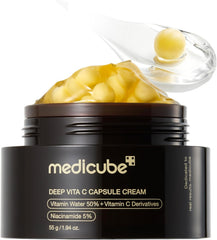 Deep Vitamin C Golden Capsule Face Moisturizer - Liposome Capsules for Wrinkles, Skin Radiance - Transparent Gel for Glow Hydration - Korean Skin Care 1.94 Oz