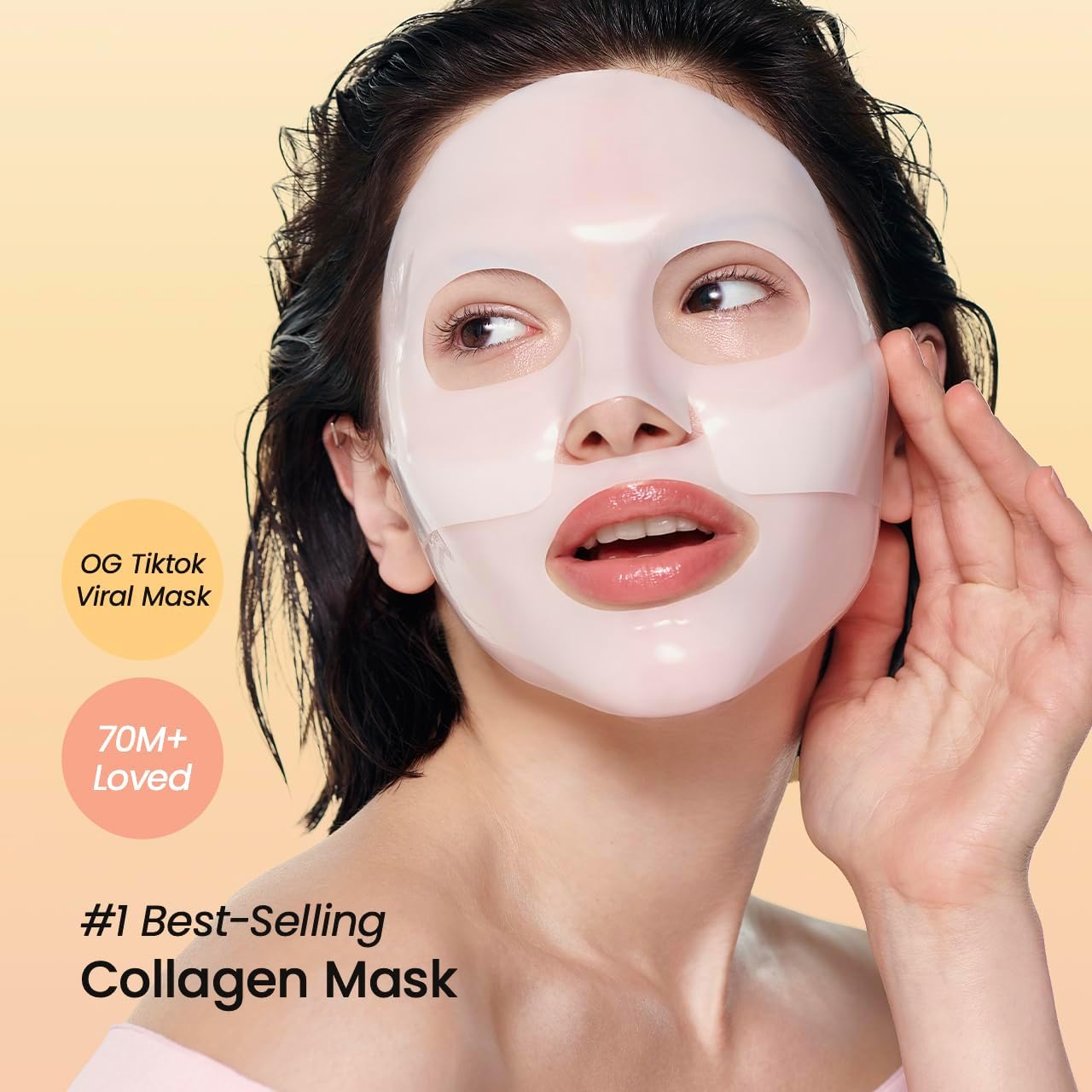 Bio-Collagen Real Deep Mask, Hydrogel Mask, Pore Minimizing, Elasticity Improvement, Korean Skincare | 1.19Oz(34G) X 4Ea