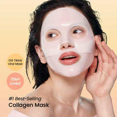Bio-Collagen Real Deep Mask, Hydrogel Mask, Pore Minimizing, Elasticity Improvement, Korean Skincare | 1.19Oz(34G) X 4Ea