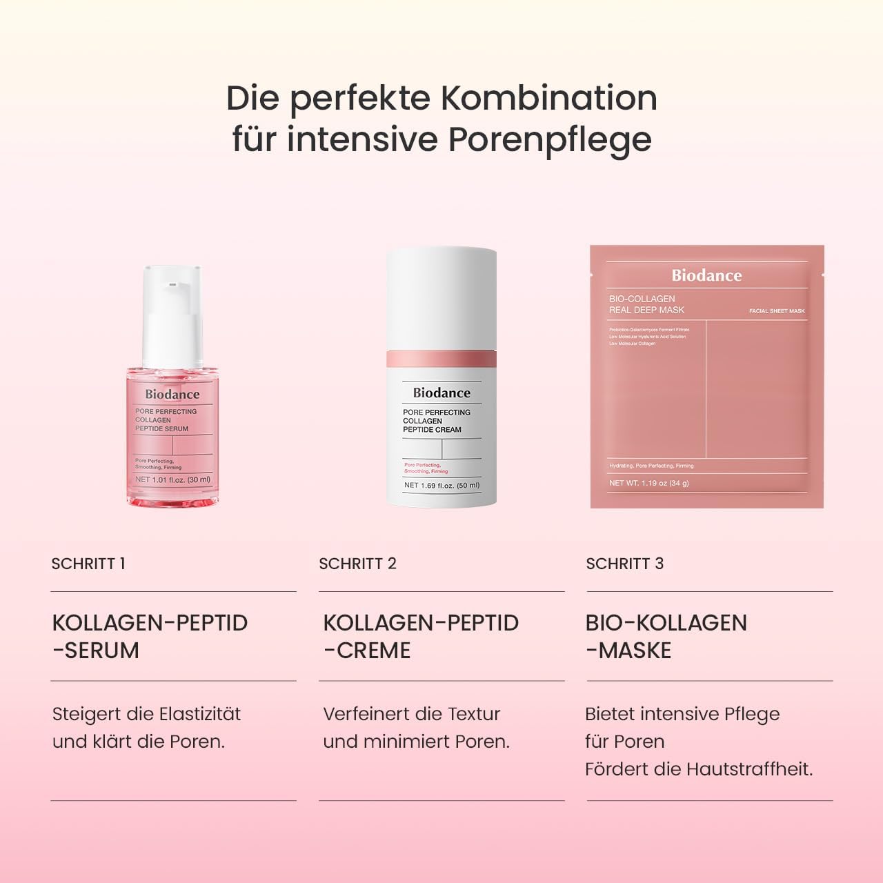 Bio-Collagen Real Deep Mask, Hydrogel Mask, Pore Minimizing, Elasticity Improvement, Korean Skincare | 1.19Oz(34G) X 4Ea