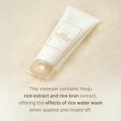 Rice Whip Facial Cleanser, Low-Ph Korean Rice Water Face Wash for Sensitive, Dry Skin, Gentle Face Wash for Hydrating & Moisturizing, Creamy Lather, Makeup Remover (5.07 Fl Oz)