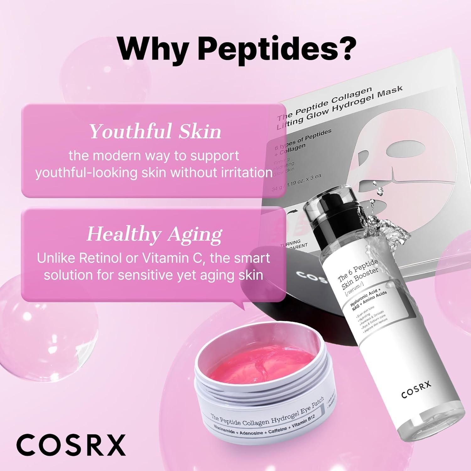 6 Peptide Collagen Serum Face Toner with Niacinamide & Hyaluronic Acid, Hydrating & Firming Korean Essence, Anti-Wrinkle & Pore-Tightening Serum for Plump & Even Skin Tone, Korean Skincare 150Ml