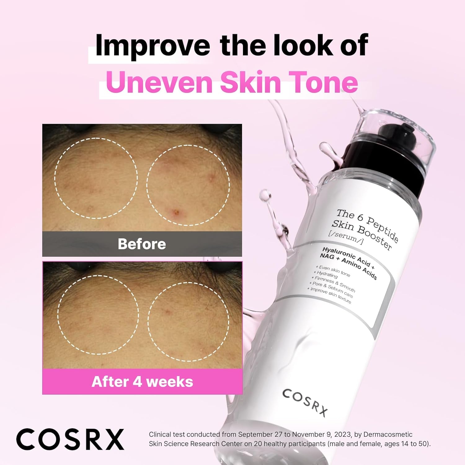 6 Peptide Collagen Serum Face Toner with Niacinamide & Hyaluronic Acid, Hydrating & Firming Korean Essence, Anti-Wrinkle & Pore-Tightening Serum for Plump & Even Skin Tone, Korean Skincare 150Ml