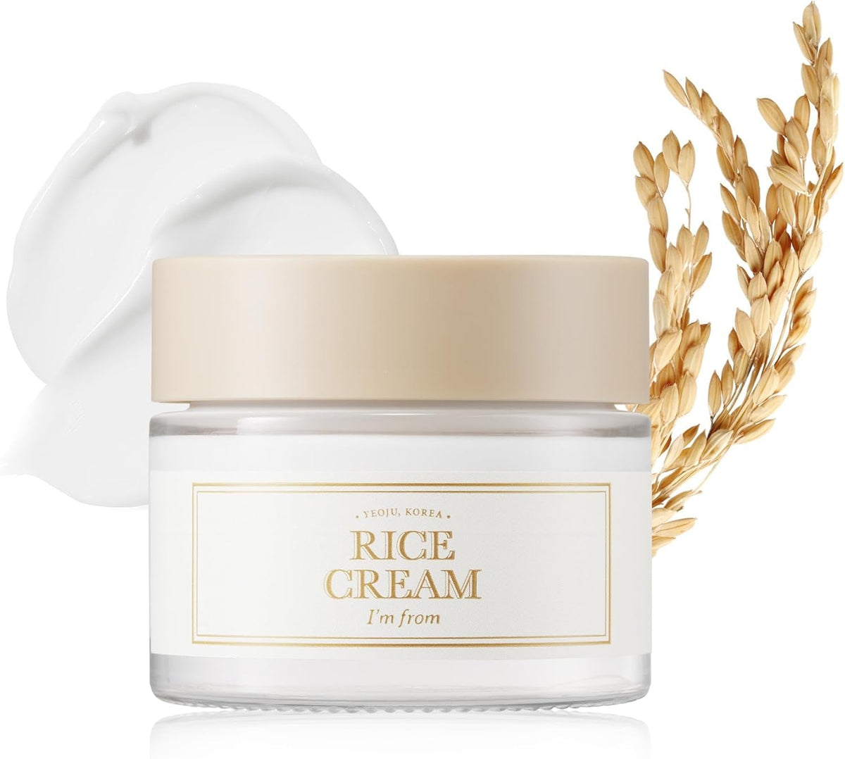 Rice Cream 1.69 Ounce, 41% Rice Bran Essence with Ceramide, Glowing Look, Improves Moisture Skin Barrier, Nourishes Deeply, Soothing to Even Out Skin Tone, Valentine'S Gift