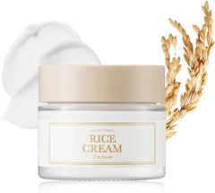 Rice Cream 1.69 Ounce, 41% Rice Bran Essence with Ceramide, Glowing Look, Improves Moisture Skin Barrier, Nourishes Deeply, Soothing to Even Out Skin Tone, Valentine'S Gift