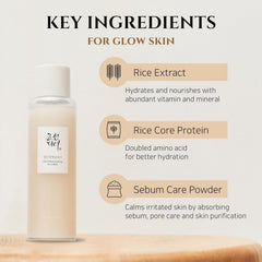 Glow Replenishing Rice Milk Toner Deep Hydration and Oil Control with Rice Extract Hydrating Korean Milky Toner for All Skin Types, 150Ml