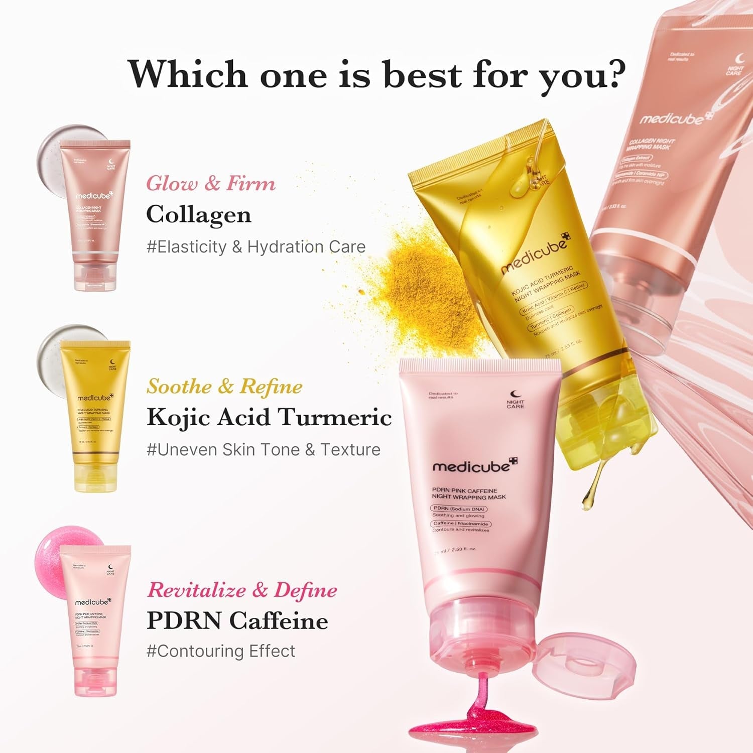 Collagen Night Wrapping Cream | Overnight Sleeping Mask to Protect Skin Elasticity with Collagen | Skin Elasticity Visible Improved | Korean Skincare 2.53 Fl.Oz (75Ml)
